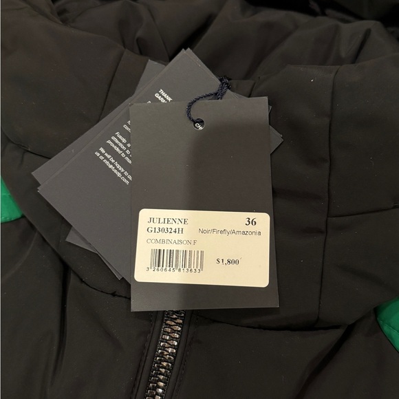 Fusalp Black and Green Julienne Ski Suit - size 36 - Picture 7 of 9